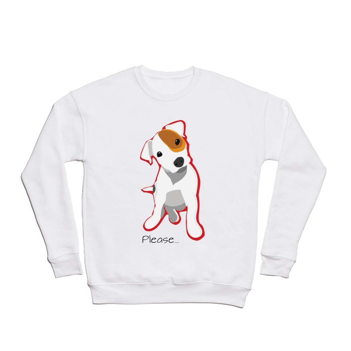 "Please" Jack Russell Terrier Puppy Crewneck Sweatshirt