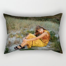 Golden Hour, Golden Girl Rectangular Pillow