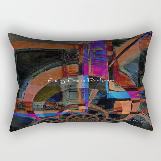 Rising From Darkness Abstract - Happiness - Inspiration Rectangular Pillow