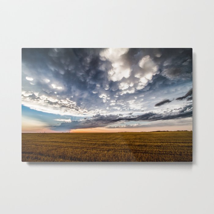 After the Storm - Spacious Sky Over Field in West Texas Metal Print