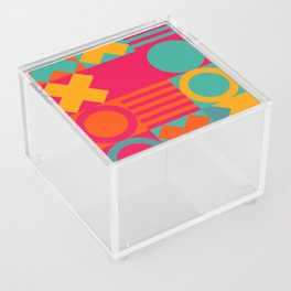Pop Art Geometric Bauhaus Pattern Design  Acrylic Box
