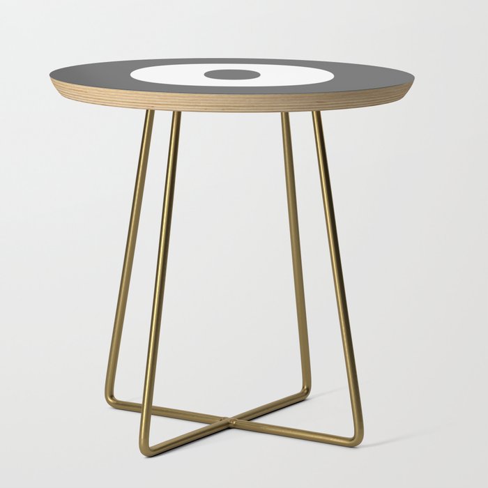 O (White & Grey Letter) Side Table