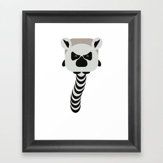 Chubby Lemur Framed Art Print