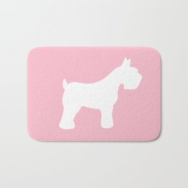 Pink Schnauzers - Simple Dog Silhouettes Bath Mat | Ilove, Terrier, Girly, Cute, Silhouettes, Dog, Puppy, Graphicdesign, Silhouette, Baby 