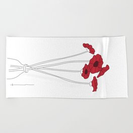 Peppy Poppies Beach Towel