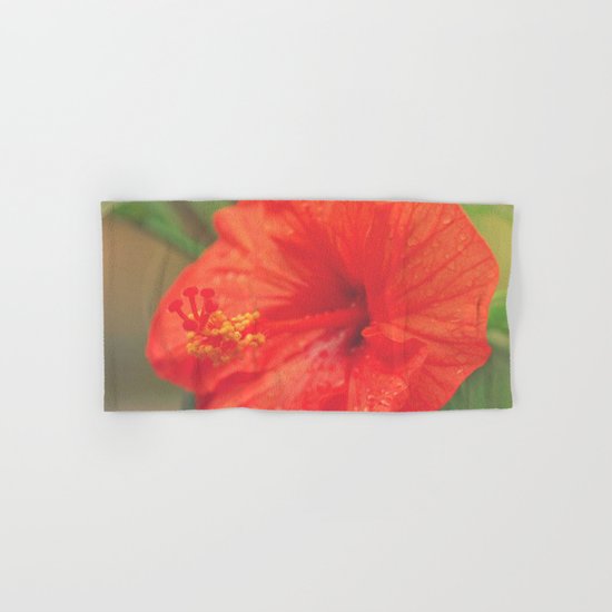 Red hibiscus Hand & Bath Towel
