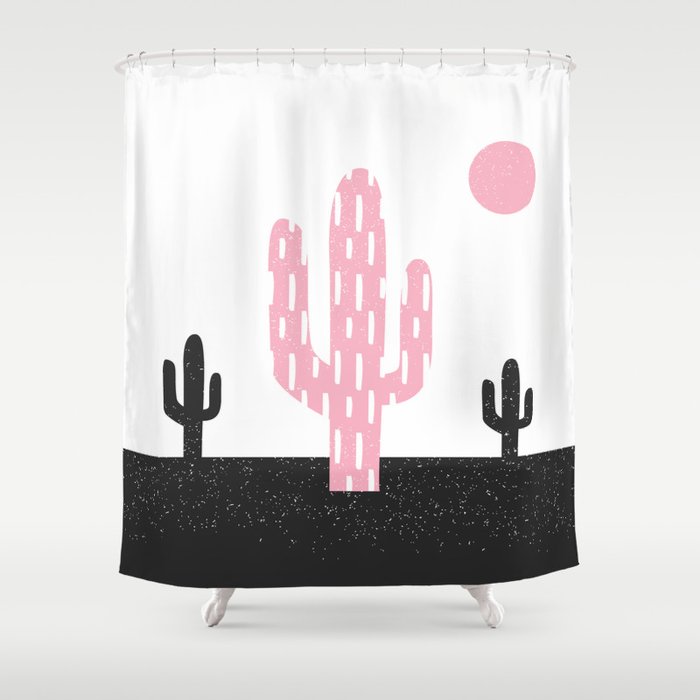 Boho cactus Shower Curtain