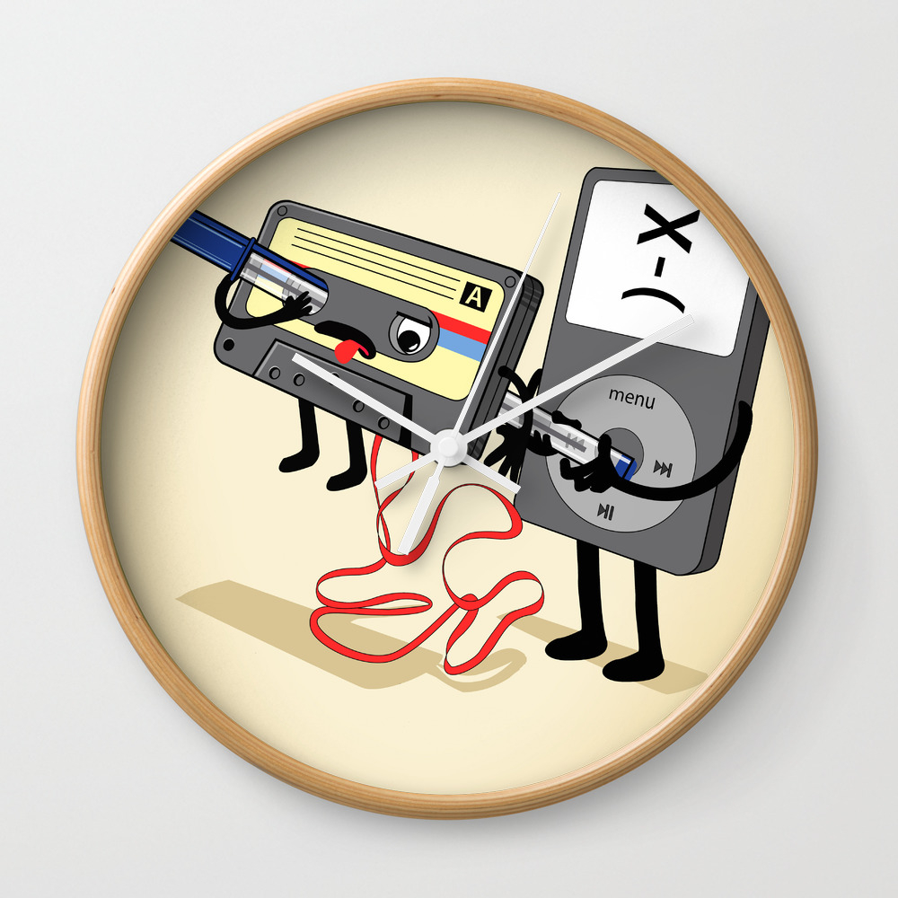 Killer Ipod Clipart Murder Of Retro Cassette Tape Wall Clock By
