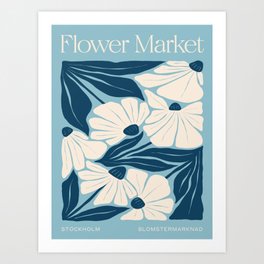 Stockholm: Flower Market Summer Color Series 04 Art Print