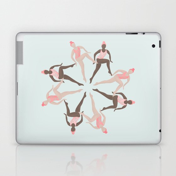Synchronized swimming mandala Laptop & iPad Skin