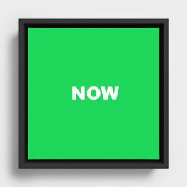 NOW BRIGHT FOREST GREEN COLOR Framed Canvas