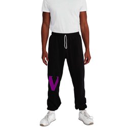 v (PURPLE & WHITE LETTERS) Sweatpants