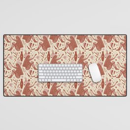 Naive Witchy Woman witch Celestial Elements and Florals Pattern Desk Mat