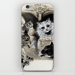 A Gathering at Florian's by Louis Wain iPhone Skin