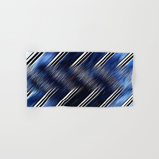 Abstract #Blue #Black #3 #art #society6 Hand & Bath Towel
