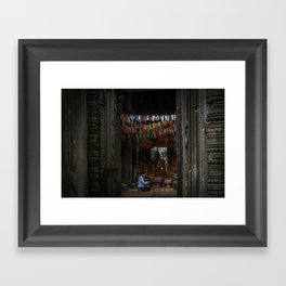 Inner Room at Banteay Srey Temple Framed Art Print