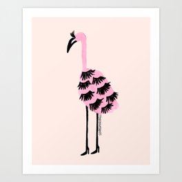 Lash Flamingo Art Print