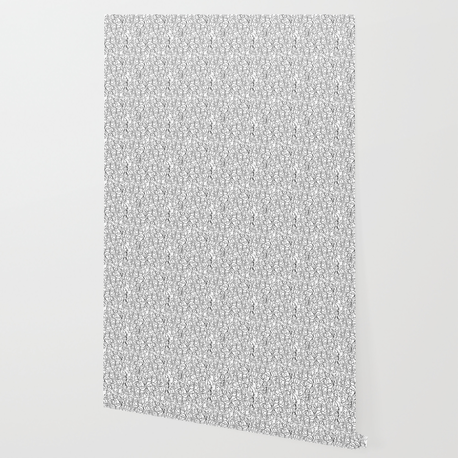 Mini Elio Shirt Faces In Black Outlines On White Cmbyn Wallpaper