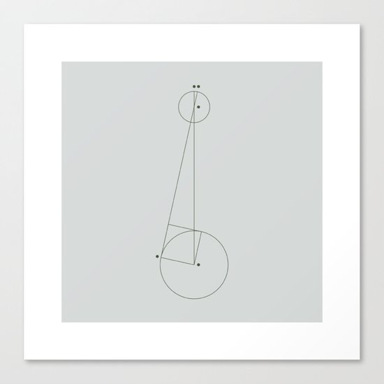#395 Measuring the distance – Geometry Daily Canvas Print