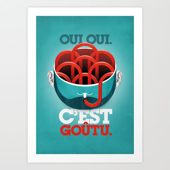 Spaghetti brain ("yes, it's tasty.") Art Print
