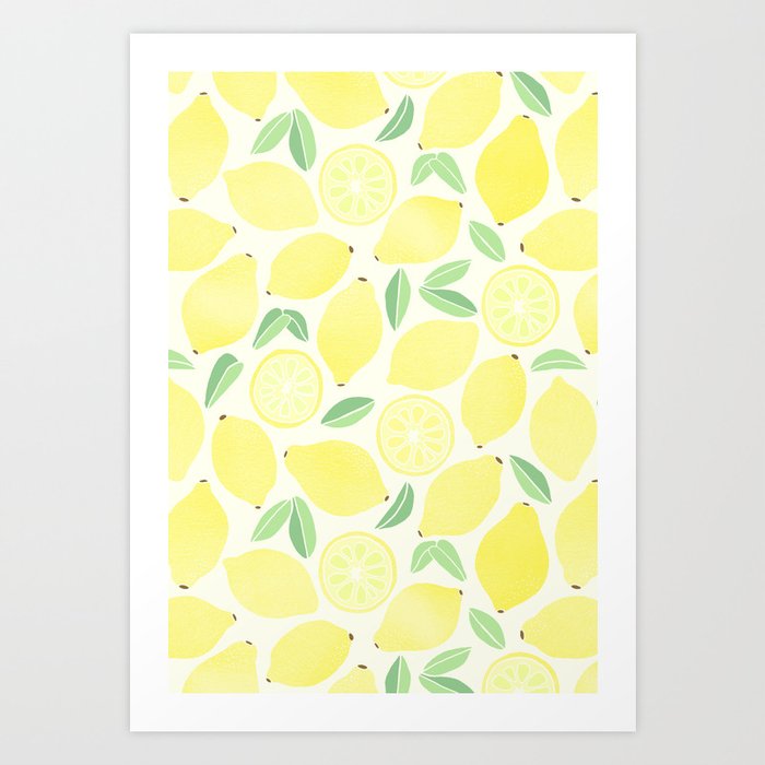 Summer Lemons Art Print by Tangerine-Tane | Society6