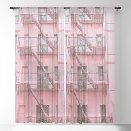 Pink Soho NYC Sheer Curtain
