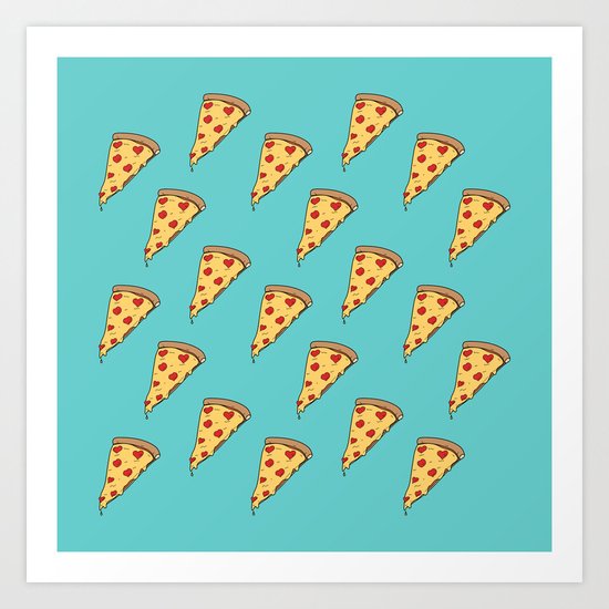 Pepperoni Heart Art Print