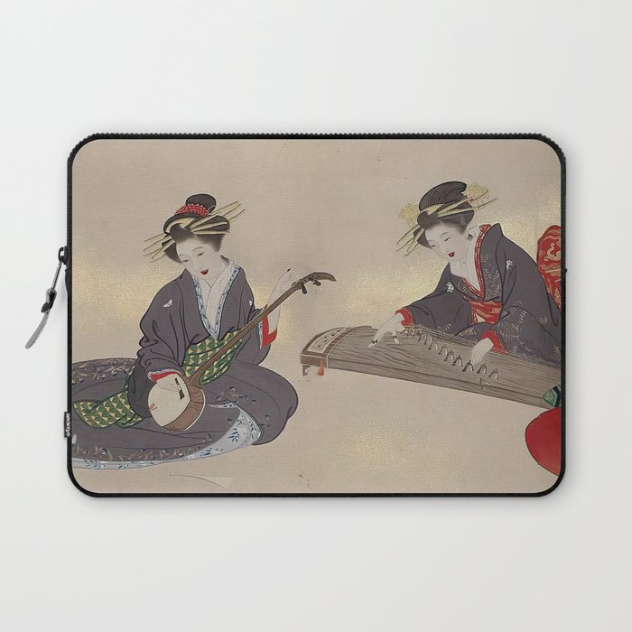 Concert Two Women and an Attendant  紅葉山中猿鹿図  Laptop Sleeve