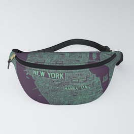 Detailed new york NYC city map Fanny Pack