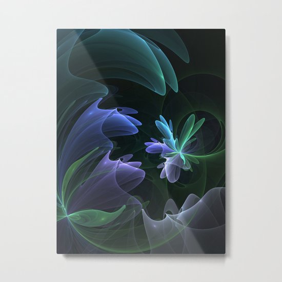Fractal Flowering Fantasy Metal Print