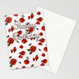 Red Poppies Stationery Cards