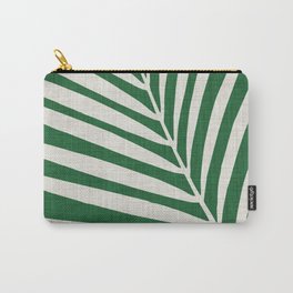 Minimalist Palm Leaf Carry-All Pouch | Plant, Jungle, Simple, Leaf, Nature, Palm, Green, Minimal, Pattern, Emerald 