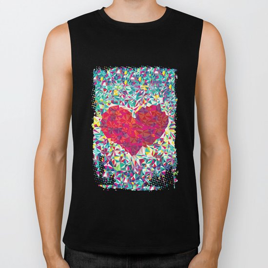 Abstract Love Biker Tank