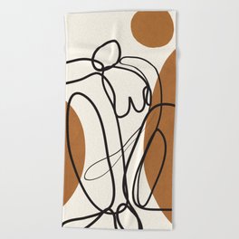 Abstract Line Thought 2 Beach Towel