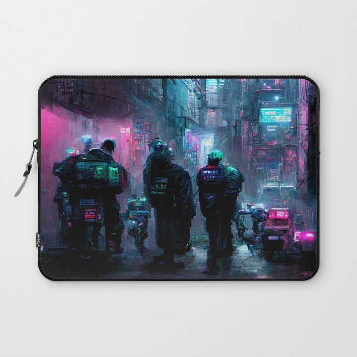 Cyberpunk Alleyway Laptop Sleeve
