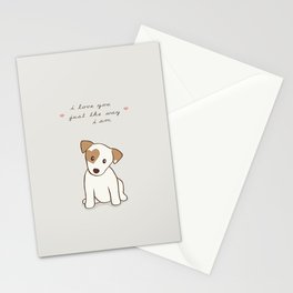 Heart spotted jack Russell Terrier Dog Stationery Card