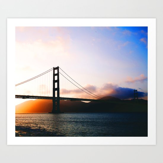 Golden Gate Bridge Sunrise, San Francisco Bay Art Print