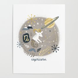 Capricorn Earth Poster