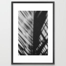 Palm Shadow BW Photography Framed Art Print