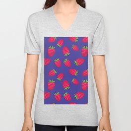 Sweet Raspberries V Neck T Shirt