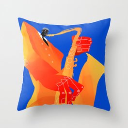 Consumed by Jazz Throw Pillow