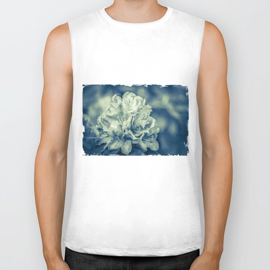 filigree - blue Biker Tank