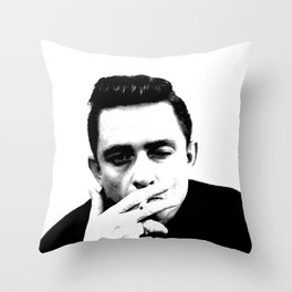 Johnny Cash Throw Pillow