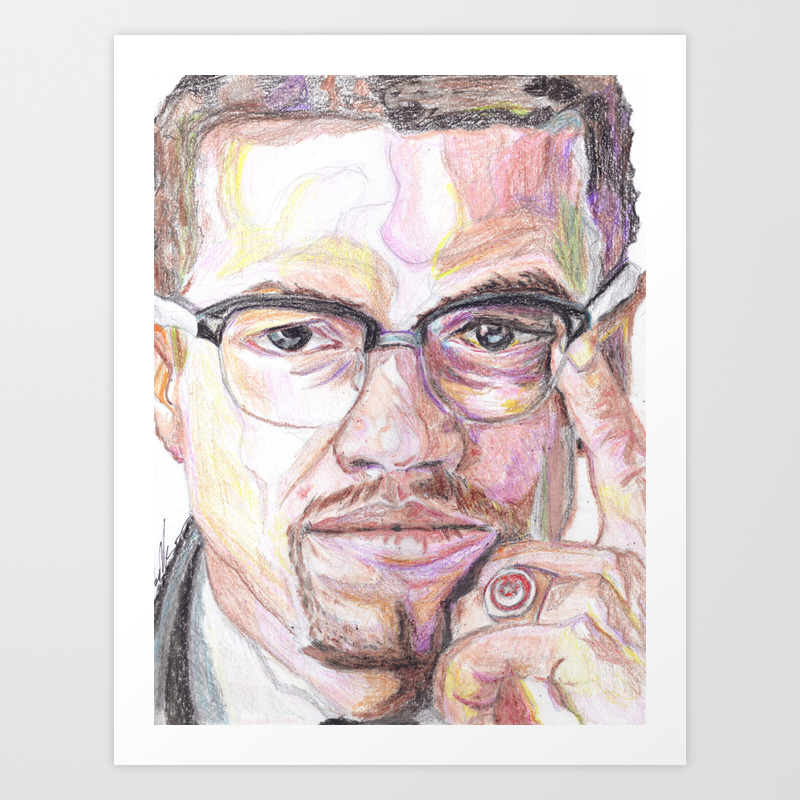 Malcolm X Art Print By Evanski Society6