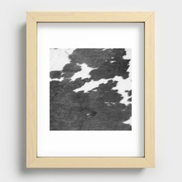 Monochrome Cowhide Composition Recessed Framed Print