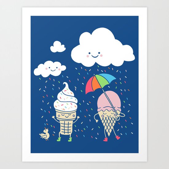 Cloudy With A Chance of Sprinkles Art Print