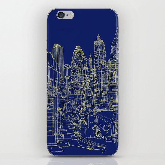 London! Navy iPhone & iPod Skin