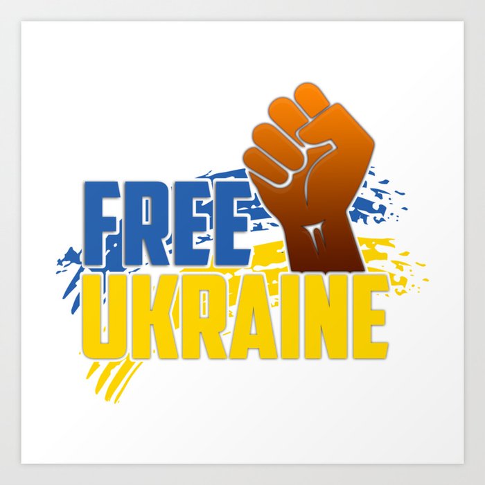 Free Ukraine Art Print