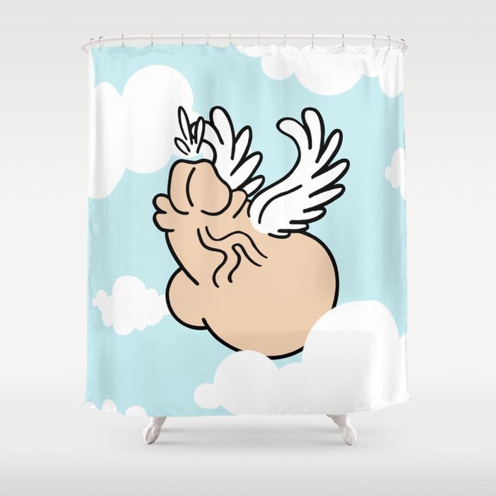 Winged Chub Shower Curtain