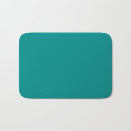 Mid-tone Teal Solid Color Pairs Valspar America Blue Turquoise 5006-10C Bath Mat